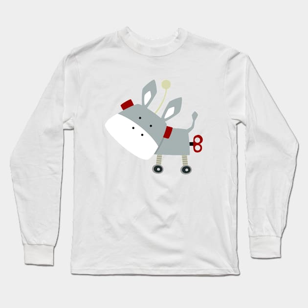 Burro Robot Long Sleeve T-Shirt by soniapascual